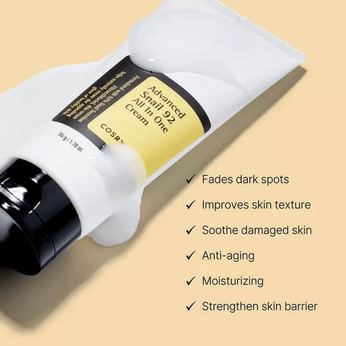 Advanced Snail 92 All in one cream - Tube, 50g - WowSkin Romania