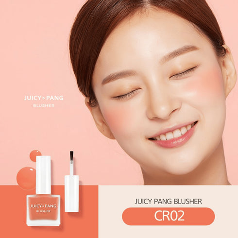 Apieu Water Blusher CR02 Ripe Persimmon – fard de obraz lichid in nuanta portocalie vibranta