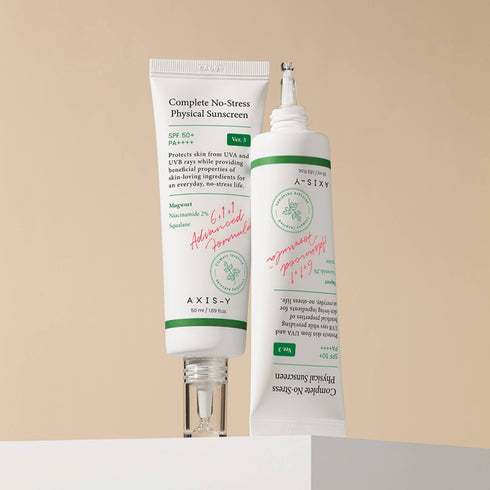 Crema solară minerală AXIS-Y Complete No-Stress – textură ușoară, fără peliculă albă