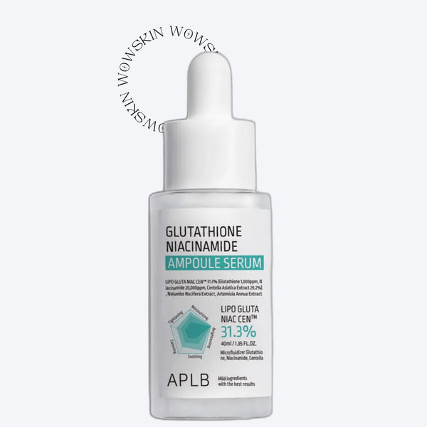 APLB Glutathione Niacinamide Ampoule Serum 40ml luminează tenul și reduce petele pigmentare. Ser coreean perfect pentru uniformizarea tonului pielii și strălucire naturală.
