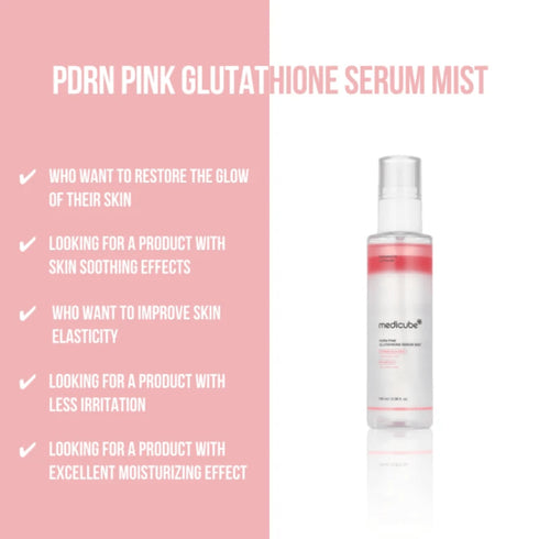 PDRN Pink Glutathione Serum Mist, 100ml - WowSkin Romania