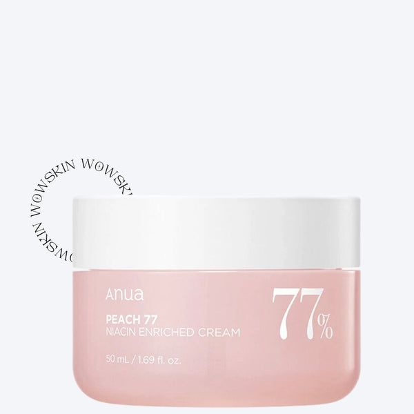 Cremă hidratantă cu 77% extract de piersică și niacinamidă pentru un ten luminos.
Anua Peach 77 Enriched Cream uniformizează nuanța pielii și reduce petele pigmentare. WowSkin Romania