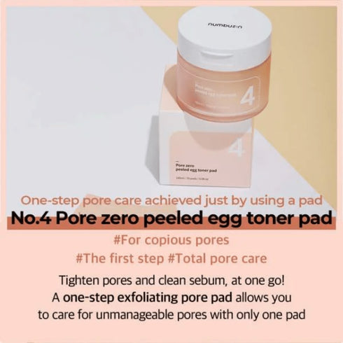 Pore Zero Peeled Egg Toner Pad - No 4 - WowSkin Romania