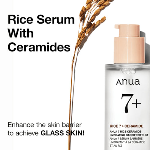 Redă strălucirea naturală cu Anua Hydrating Barrier Serum pe bază de orez și ceramide. Ser coreean perfect pentru piele deshidratată, ternă și afectată de factorii externi.
