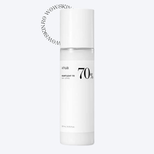 Anua Heartleaf 70 Daily Lotion hidratează intens și calmează pielea sensibilă datorită conținutului de 70% extract de Heartleaf. Textura lejeră este perfectă pentru ten mixt, gras sau acneic.