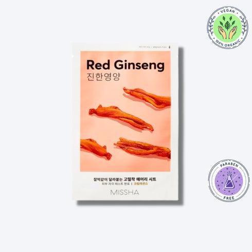 Missha Airy Fit Sheet Mask Red Ginseng - WowSkin Romania