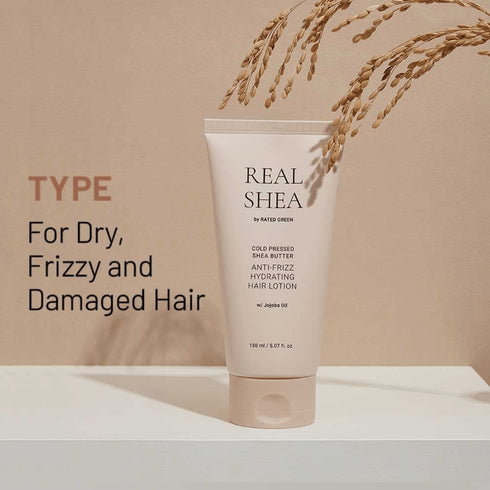 Real Shea Anti-Frizz Hydrating Hail Lotion (w/ Jojoba Oil) - WowSkin Romania