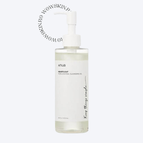 Anua Heartleaf Pore Cleansing Oil îndepărtează eficient machiajul, excesul de sebum și impuritățile fără a irita pielea. Formula cu Heartleaf este ideală pentru ten sensibil.