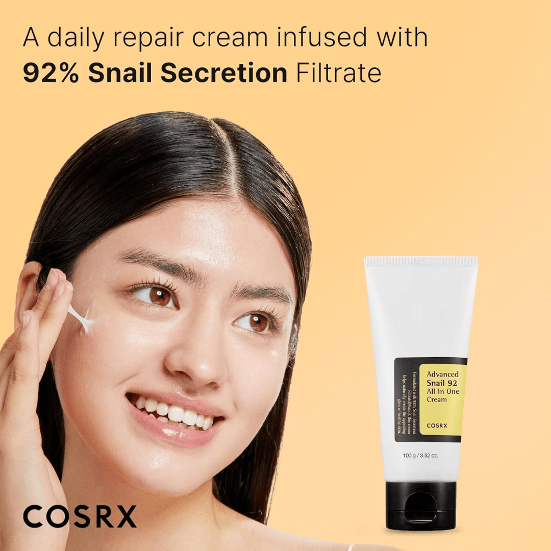 Cosrx Snail 92 Cream Tube 100ml – cremă coreeană reparatoare pentru piele sensibilă și deshidratată