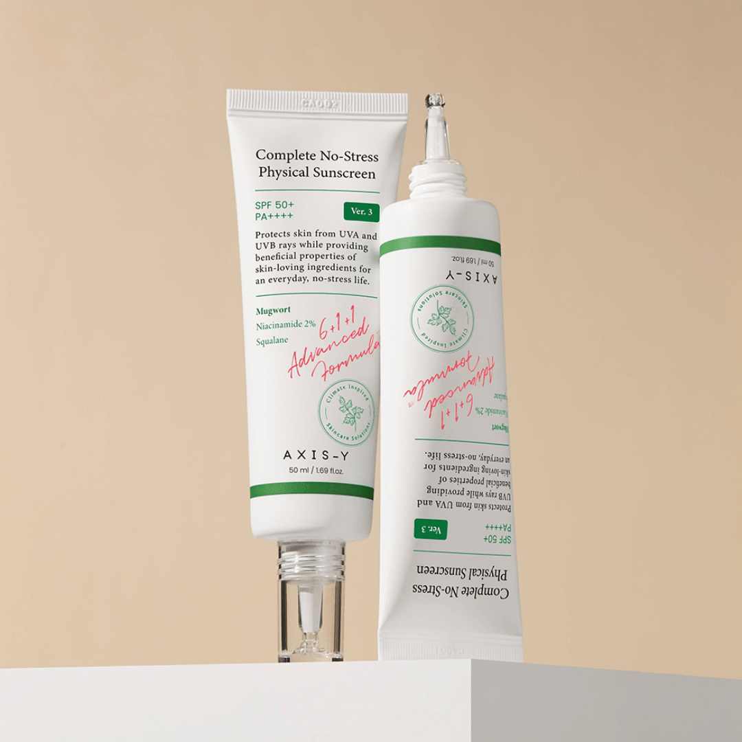 Crema solară minerală AXIS-Y Complete No-Stress – textură ușoară, fără peliculă albă