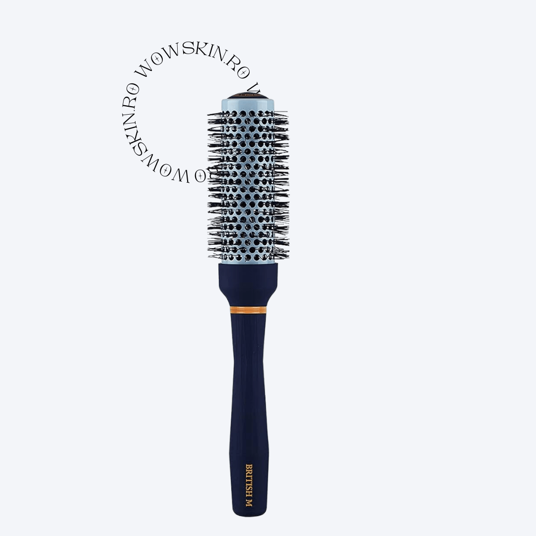 BRITISH M Hot Curling Ceramic Brush 43 mm – perie rotundă cu butoi ceramic pentru valuri voluminoase
