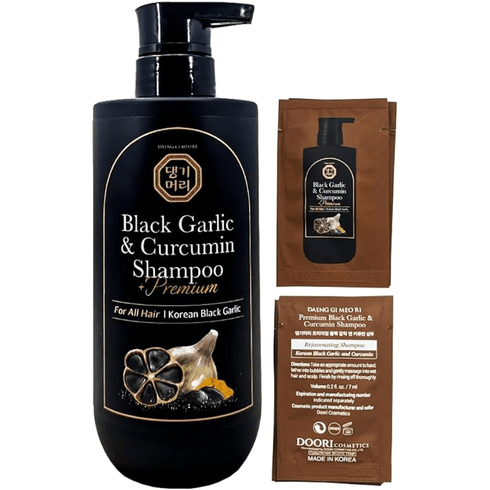 Shampoo premium all'aglio nero e curcumina, 500 ml