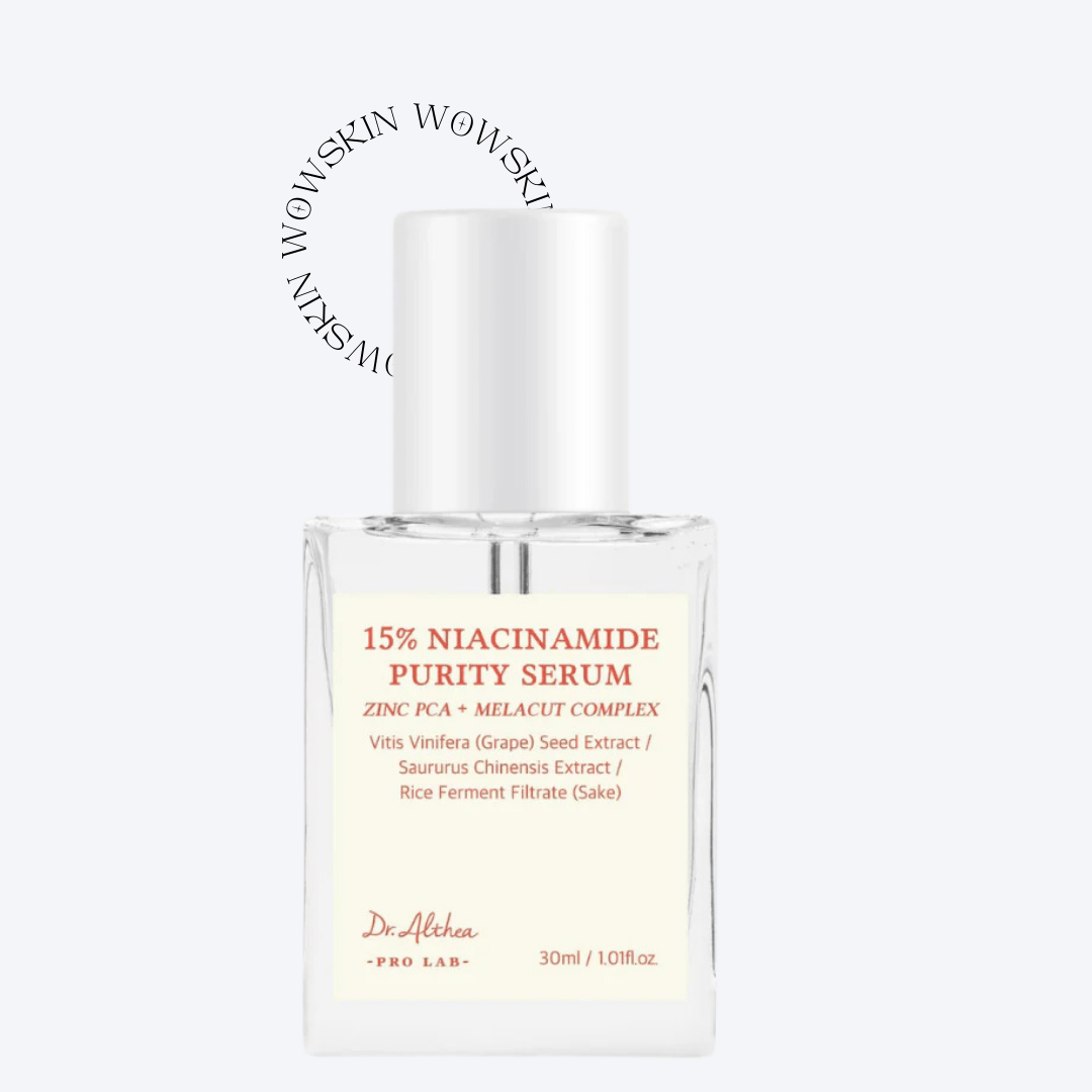 Corectează petele pigmentare și porii dilatați cu serul Dr. Althea 15% Niacinamide. Luminozitate vizibilă și ten uniform în doar câteva săptămâni.  wowskin.ro 