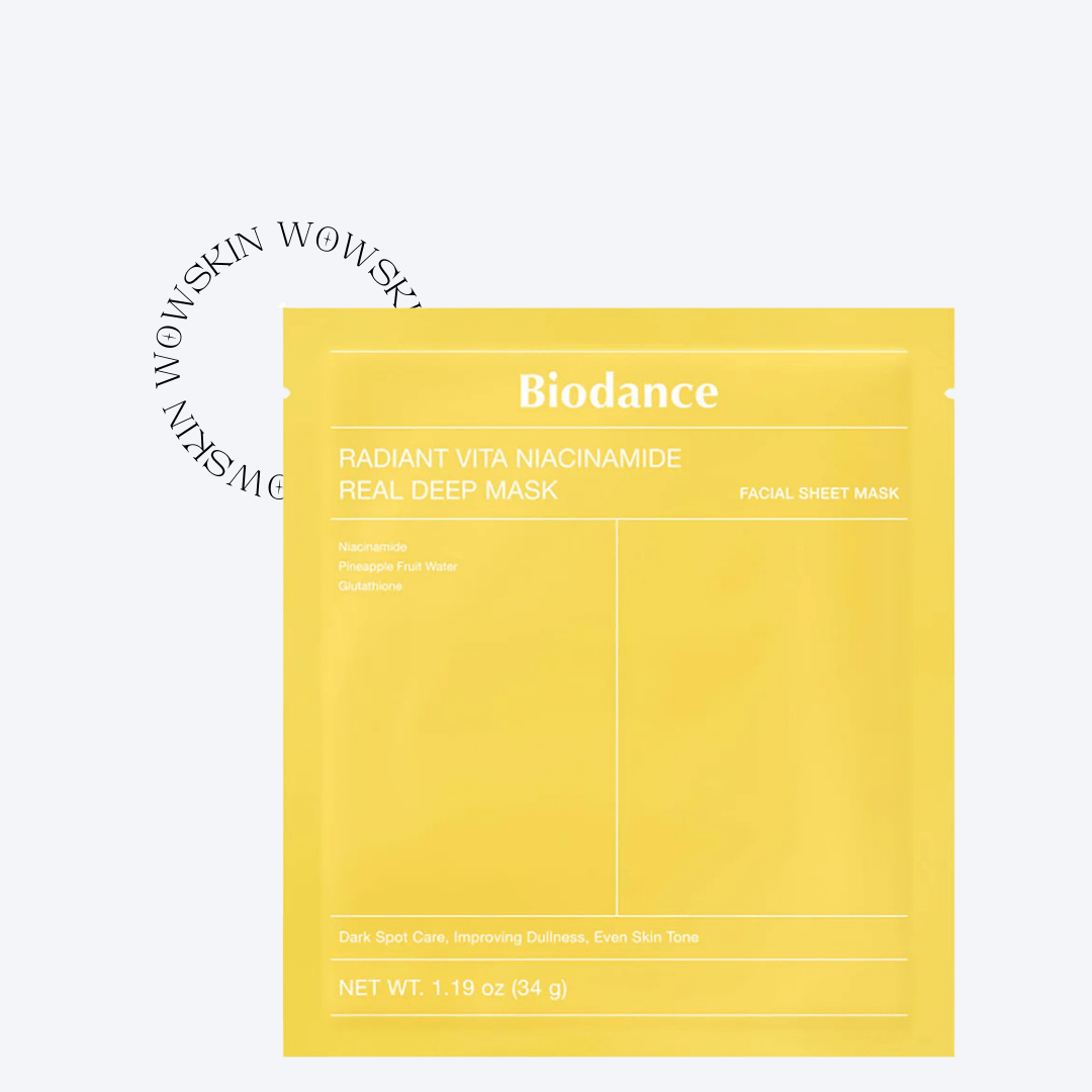 Biodance Radiant Vita Niacinamide Real Deep Mask 34 g – mască iluminatoare cu niacinamidă 20 000 ppm