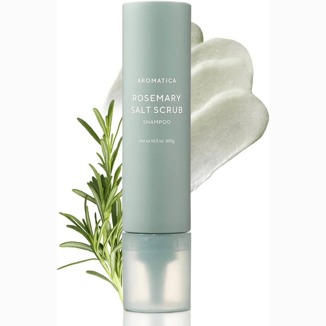 Îmbunătățește sănătatea scalpului și stimulează creșterea părului cu șamponul exfoliant Aromatica Rosemary Salt Scrub, ideal pentru scalpul gras și cu mătreață.
