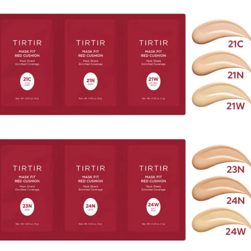 Sample Mask Fit Red Cushion 6 Colors Kit (21C/21N/21W/23N/24N/24W)