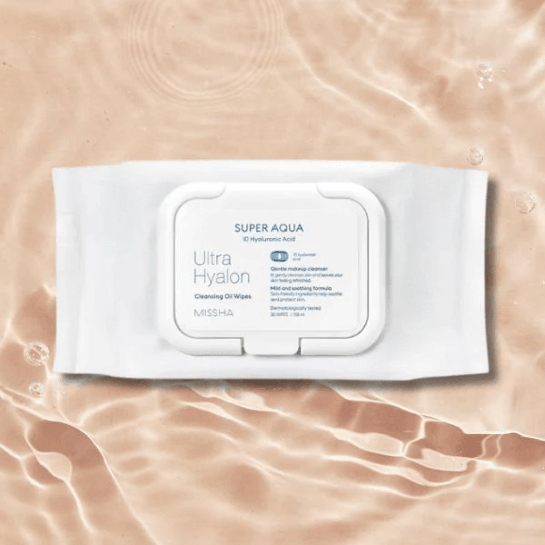 Super Aqua Ultra Hyalron Cleansing Oil Wipes - WowSkin Romania