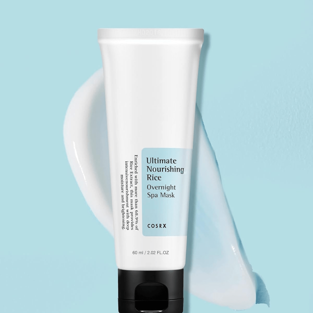 Masca de noapte cu orez de la COSRX regenerează pielea în timpul somnului și îmbunătățește textura tenului. Potrivită pentru toate tipurile de piele, inclusiv sensibilă. wowskin.ro