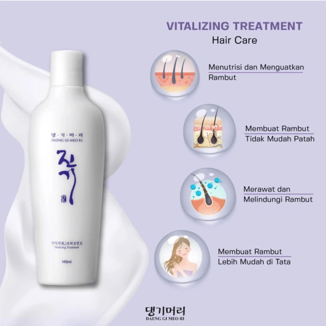  Tratamentul vitalizant Daeng Gi Meo Ri de 145 ml: Transformati-va rutina de ingrijire a parului cu acest tratament nutritiv coreean. Infuzat cu ingrediente botanice, acest tratament ajută la repararea părului deteriorat, redându-i vitalitatea și strălucirea. Formatul generos de 145 ml asigură că veți avea suficient produs pentru utilizări multiple, făcându-l o adiție de durată în rutina dvs. de îngrijire. Potrivit pentru toate tipurile de păr