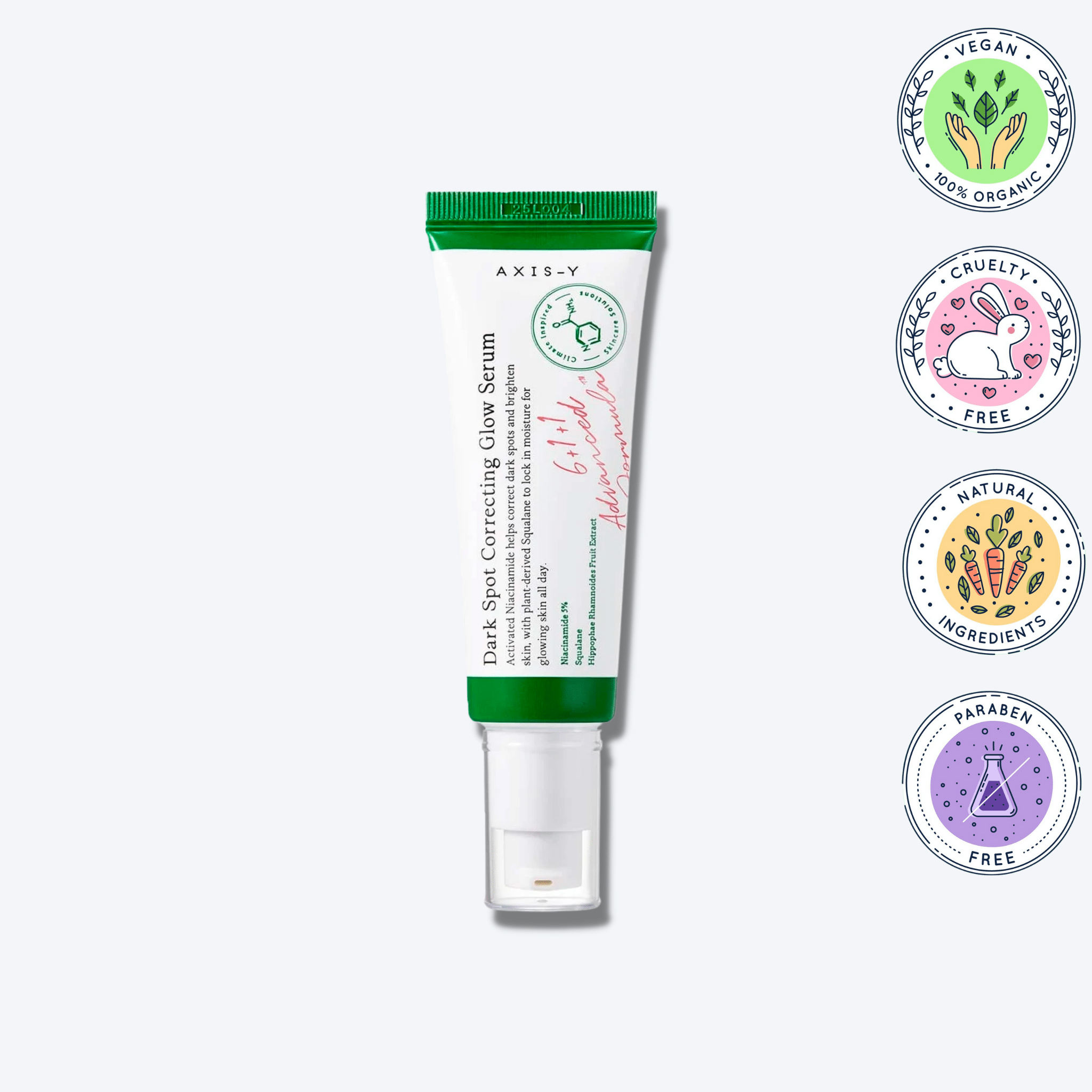 Serul corector de la AXIS-Y combate petele și iluminează pielea. Conține 5% niacinamide și ingrediente naturale pentru un ten radiant.