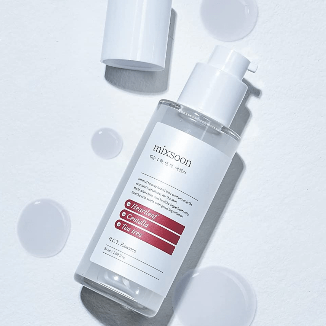 H.C.T. Essence Îmbrățișează HCT Essence de la Mixsoon, un element de bază minimalist de frumusețe pentru rutina ta de îngrijire a pielii. Valorificând puterea frunzei de inimă, a centellei și a arborelui de ceai, această esență este un must-have pentru cei care caută un ten clar și sănătos. Perfectă pentru calmarea și revitalizarea pielii, este un amestec care oferă o îngrijire delicată adaptată fiecărui tip de piele.