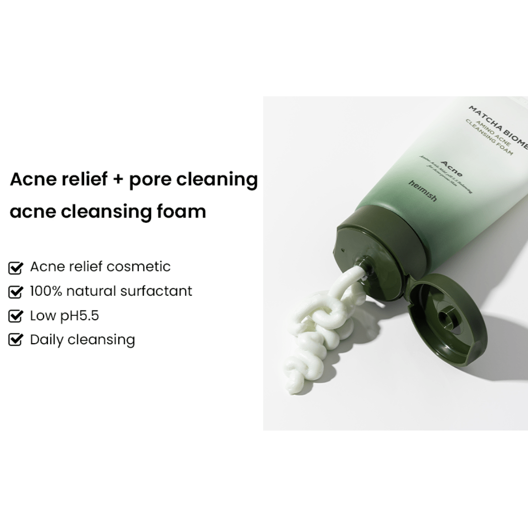 Matcha Biome Amino Acne Cleansing Foam - WowSkin Romania