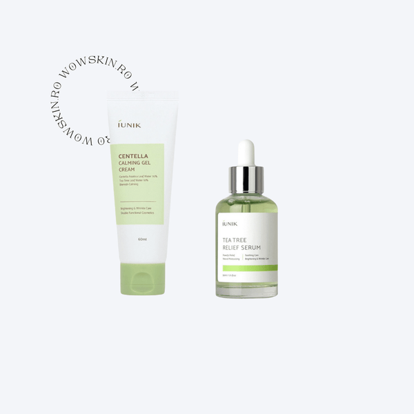 Centella set: tea tree serum and cream with centella