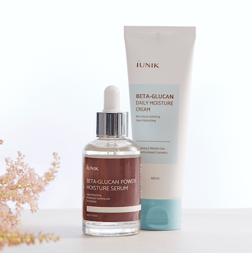 Cream + serum set with Beta-Glucan for synthesizing collagen 